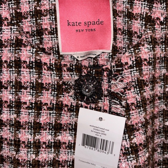 Chic Pink and Black Women's Coat - Picture 2 of 5